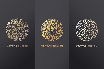 Vector set of logo design templates