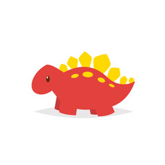 Wall Mural - Cute dinosaur stegosaurus cartoon vector