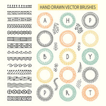 Vector Set Of Brushes With Outer And Inner Corner Tiles