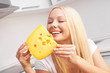 woman with cheese