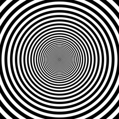 Poster - pattern of decreasing circles, the effect of the tunnel and circles on water