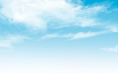Aufkleber - Blue sky with clouds. Vector background.