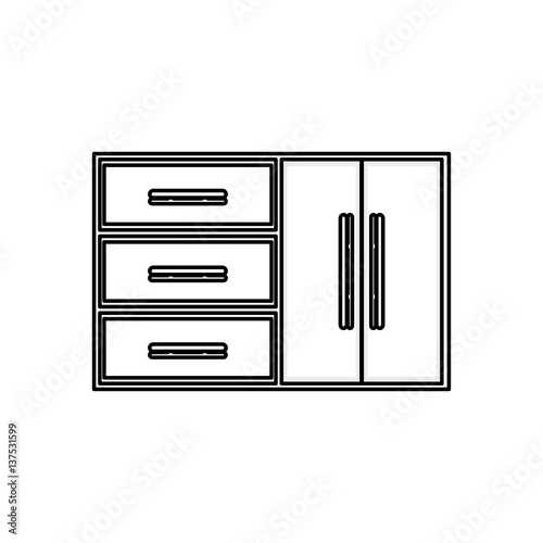 Kitchen cabinet design icon vector illustration graphic design – kaufen Sie diese Vektorgrafik