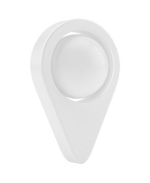 pin map pointer on isolated white background. 3d rendering