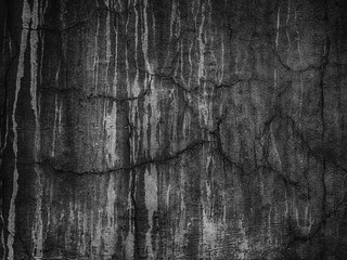 Wall Mural - black wall with cracks texture for background