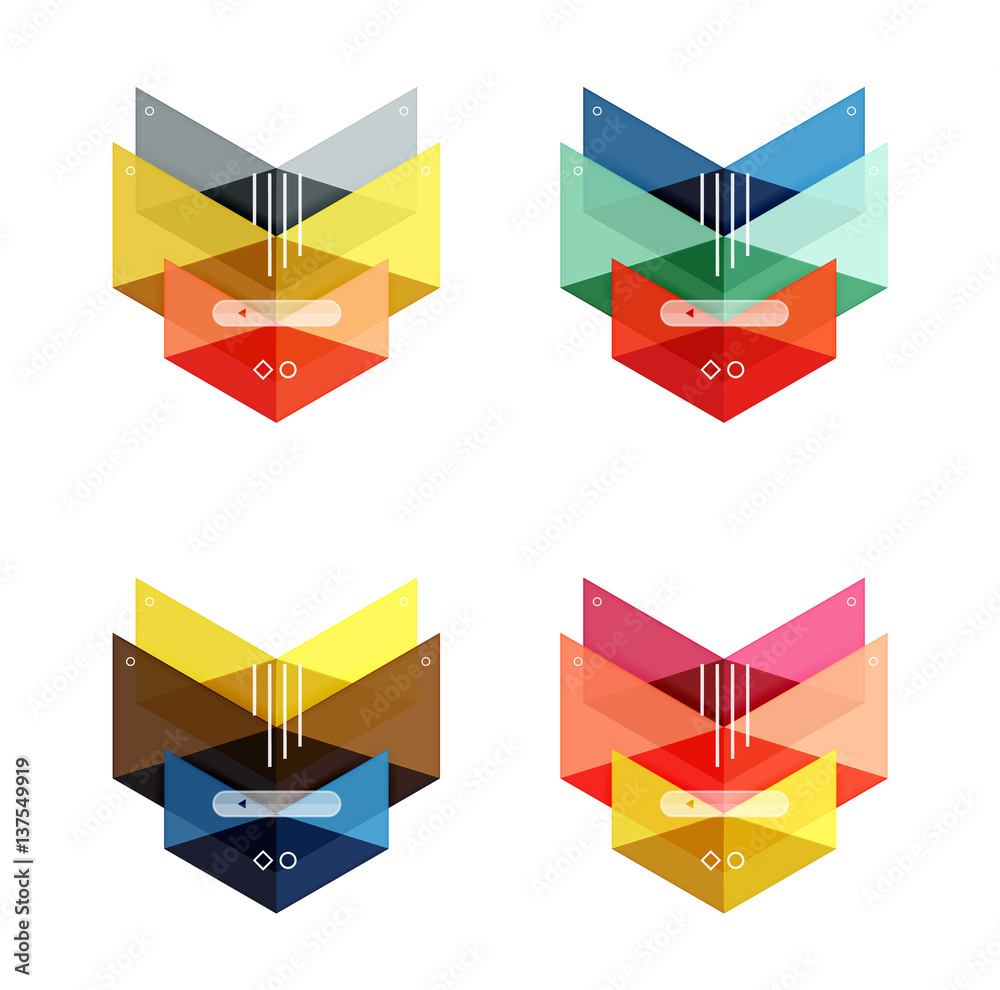 Vector blank infographic arrow templates Stock Vector | Adobe Stock