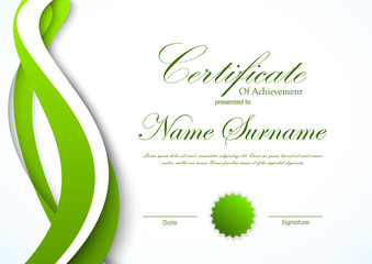 Canvas Print - Certificate of achievement template