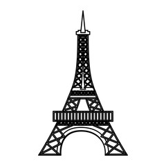 Sticker - eiffel tower isolated icon vector illustration design