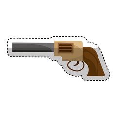 Wall Mural - cowboy gun isolated icon vector illustration design