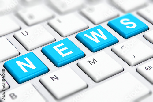 Fotografía News text word on computer keyboard keys