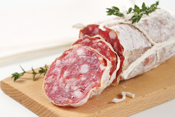 Canvas Print - French dry cured sausage