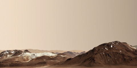 Wall Mural - mars surface. elements of this image furnished by nasa