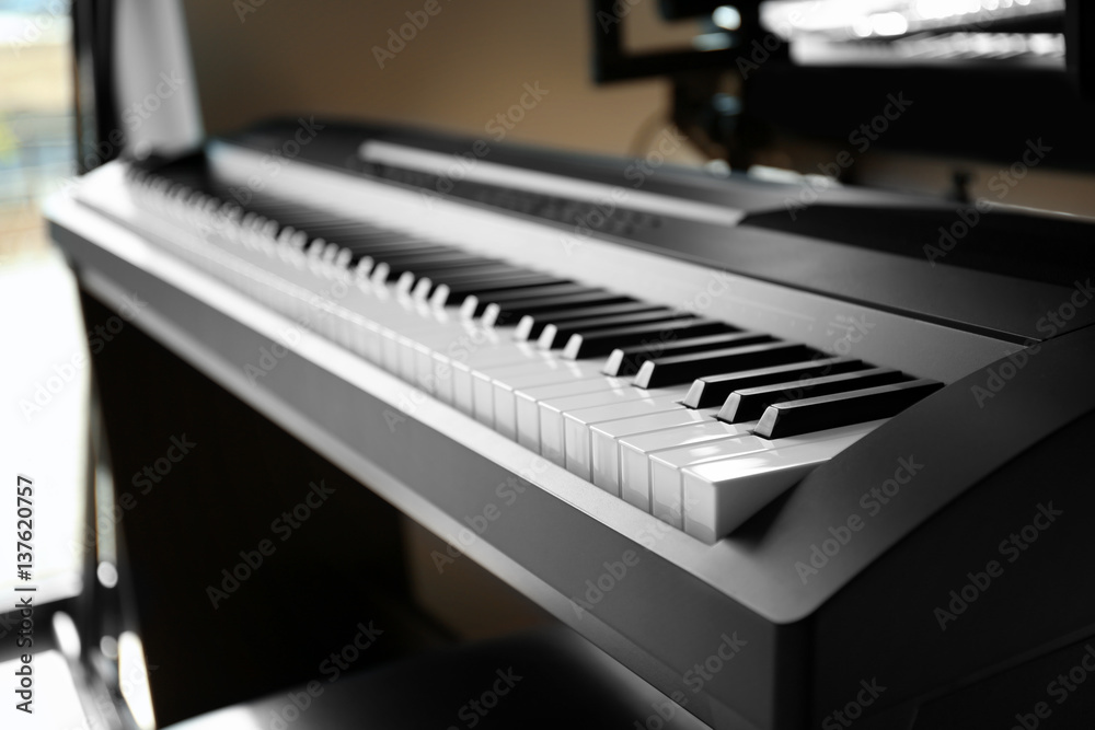 Piano in music shop