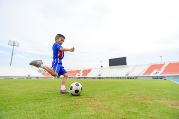 Boy play football