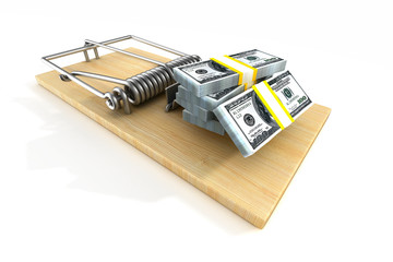 Wall Mural - Financial risk. Isolated 3D image