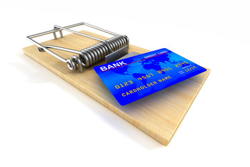 Wall Mural - Financial risk. Isolated 3D image
