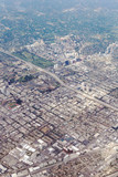Fototapeta Na sufit - Aerial photo of the Los Angeles area with a buildings and roads