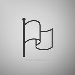 Poster - Flag flat icon on grey background. Vector Illustration