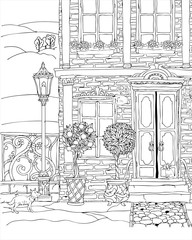 Wall Mural - Fantasy house facade