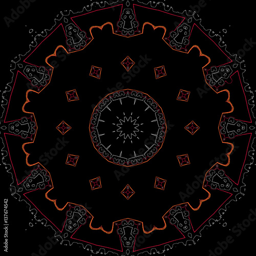 Hintergrund Mandala In Rot Orange Weiss Schwarz Geeignet Fur Meditation Hypnose Esoterik Entspannung Schones Muster Schablone Postkarte Ornament Einladung Kaufen Sie Diese Illustration Und Finden Sie Ahnliche Illustrationen Auf Adobe Stock