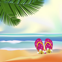 Poster - Vector illustration of Beautiful Summer background