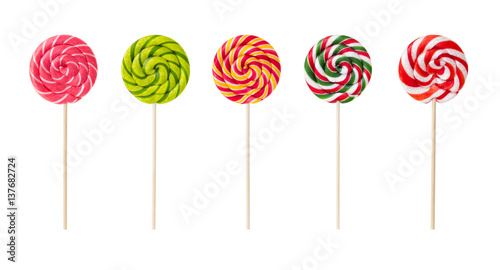 Set of colorful lollipops Poster Mural XXL