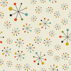 Abstract mid century space pattern