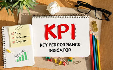 Poster - Notebook with Toolls and Notes about KPI,concept