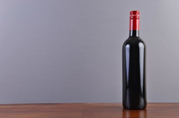 Red wine bottle frontal