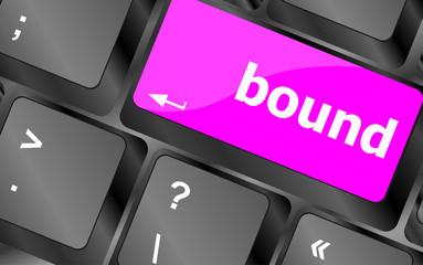 Poster - bound button on computer pc keyboard key