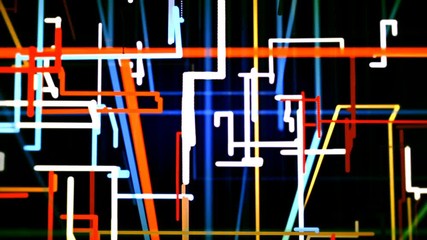 Wall Mural - Abstract Loopable CGI motion graphics with colored lines