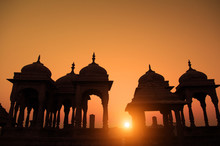 Rajasthan Building Silhouette Photo During Sunrise
