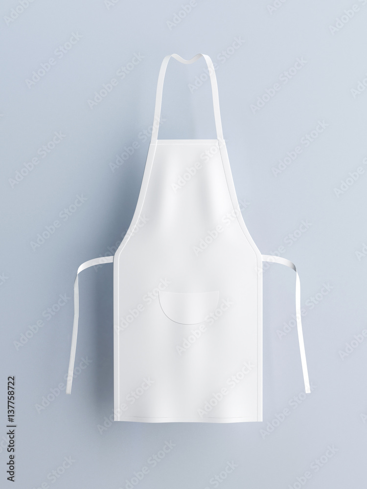 White apron, apron mockup 3d rendering Stock Illustration | Adobe Stock