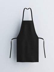 Wall Mural - Black apron, apron mockup 3d rendering