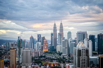 Wall Mural - Aerial view of Kuala Lumpur skyline, Malaysia