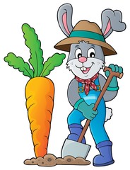 Sticker - Rabbit gardener theme image 1