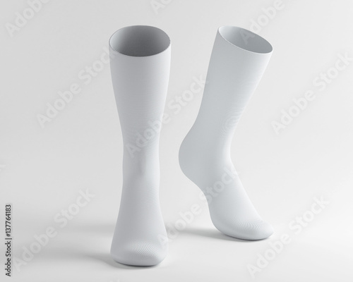 Download White socks, socks mockup 3d rendering - Buy this stock ...