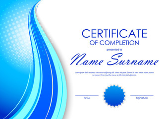 Poster - Certificate of completion template