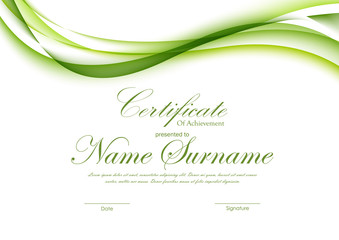 Canvas Print - Certificate of achievement template