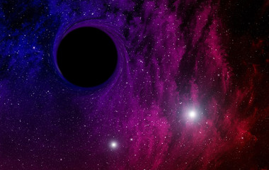 Wall Mural - black hole in space. abstract background.