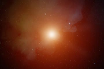Wall Mural - big bright star in the space. abstract background.