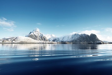 Wall Mural - snow in Reine Village, Lofoten Islands, Norway