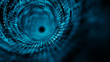 Leinwanddruck Bild - Time tunnel, computer generated abstract fractal background