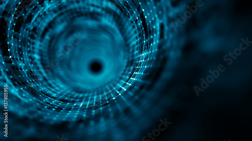Obraz na płótnie Czas tunel, komputer wytwarzał abstrakcjonistycznego fractal tło