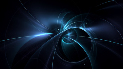 Poster - 3d rendering abstract fractal light background