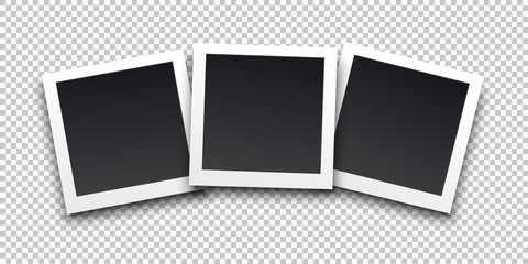 Wall Mural - square frame template with shadows. vector illustration eps 10. isolated on transparent background
