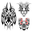 Gothic style tattoo shapes