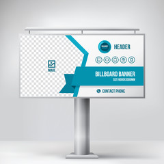 Wall Mural - billboard design, multipurpose banner template for posting photos and text, graphic background vecto