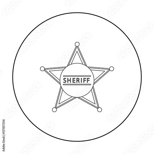 Sheriff Icon Outline Singe Western Icon From The Wild West