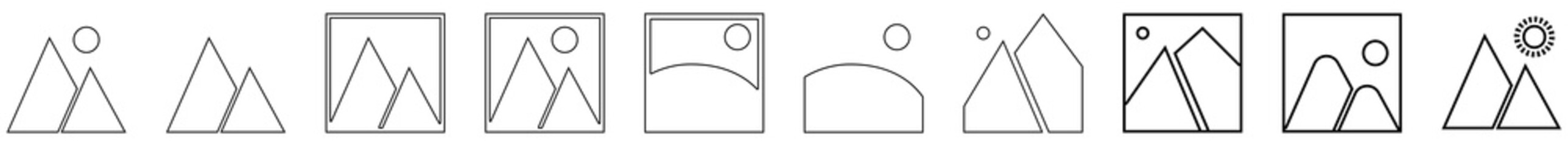 Landscape_Picture icon - Flat design, glyph style icon - Small colored